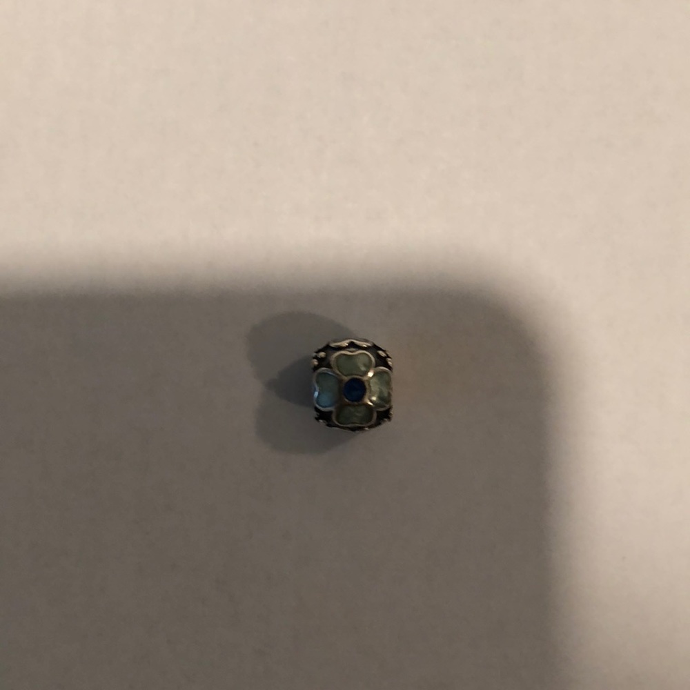 Blue flower pandora charm